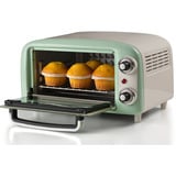 Ariete 3919/04 10 L 800 W Verde Parrilla, Mini horno blanco/Verde claro, 10 L, Verde, Independiente, Giratorio, 90 - 230 °C, Mecánico