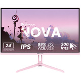 Arozzi AZ-NO-24T1K200, Monitor de gaming rosa neón