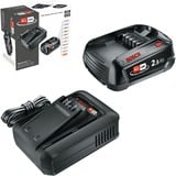 Bosch Set de inicio de batería 18V 1x 2,5Ah + cargador rápido AL 18V-44, Conjunto negro