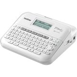 Brother PT-D410 impresora de etiquetas Transferencia térmica 180 x 180 DPI 20 mm/s Alámbrico TZe QWERTY, Rotulador blanco, QWERTY, TZe, Transferencia térmica, 180 x 180 DPI, 20 mm/s, Alámbrico