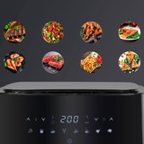 Clatronic Freidora de aire FR 3782 H, Freidora de aire caliente negro/Acero fino