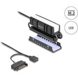 DeLOCK Disipador M.2 para SSD 2280, Cuerpo de refrigeración negro