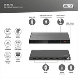 Digitus DS-55340, Splitter HDMI negro