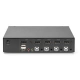 Digitus KVM Switch DisplayPort 4x1, Switch KVM negro
