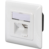 Digitus Toma de datos CAT.6A, superficie, apantallada, 2x RJ-45 LSA, Caja de conexiones blanco