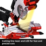EINHELL TE-MS 18/210 Li-Solo 3000 RPM, Sierras de corte a inglete y a bisel rojo/Negro, 3000 RPM, 104,2 dB, 91,2 dB, 3 dB, Batería, Ión de litio