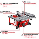 EINHELL TE-TS 36/210 Li-Solo, Sierra circular de mesa rojo