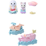 EPOCH Sylvanian Families - Set de juego parque de atracciones Paseo en olas, Juegos de construcción 