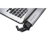 Kensington Dispositivo de anclaje de portátiles 2.0 sin candado, Seguridad plateado/Negro, Aluminio, Plata