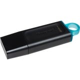 Kingston DataTraveler Unidad Flash USB 3.2 Exodia, Lápiz USB negro/Turquesa, 64 GB, USB tipo A, 3.2 Gen 1 (3.1 Gen 1), Tapa, 11 g, Negro, Turquesa