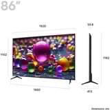 LG 86UA75006LA, Televisor LED negro