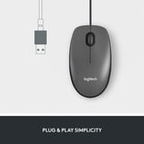 Logitech M100, Ratón negro