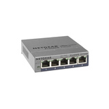 Netgear GS105 No administrado Gigabit Ethernet (10/100/1000) Azul, Interruptor/Conmutador azul, No administrado, Gigabit Ethernet (10/100/1000), Bidireccional completo (Full duplex), Minorista