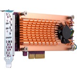 QNAP QM2-2S-220A tarjeta y adaptador de interfaz Interno M.2 PCIe, M.2, PCIe 2.0, Oro, M.2 22110/2280