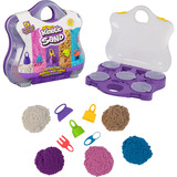 Spin Master Kinetic Sand - Maletín de juego de colores, Juego de arena 