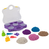Spin Master Kinetic Sand - Maletín de juego de colores, Juego de arena 