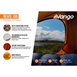 Vango TEUNEVIS0000003, Nevis 100, Tienda de campaña verde/Naranja