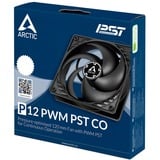 ARCTIC P12 PWM PST CO Carcasa del ordenador Ventilador 12 cm Negro negro, Ventilador, 12 cm, 1800 RPM, 24,5 dB, 56,3 cfm, 95,65 m³/h