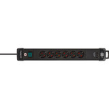 Brennenstuhl Regleta Premium-Line de 6 tomas con 2x USB-C PD, 1x USB-A negro
