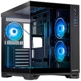 Chieftec Visio GM-30B-TG-OP schwarz Tempered Glass x 2 Cubo Negro, Cajas de torre negro, Cubo, PC, Negro, ATX, micro ATX, Juego, Multi
