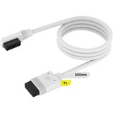 Corsair iCUE LINK Cable delgado, 600mm, 90° en ángulo blanco