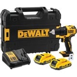 DEWALT DCD708D2T-QW destornillador eléctrico y llave de impacto 1650 RPM Negro, Amarillo, Taladro/destornillador amarillo/Negro, Destornillador eléctrico, Mango de pistola, Negro, Amarillo, 1650 RPM, 450 RPM, 26 Nm