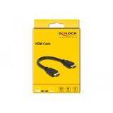 DeLOCK 83352 cable HDMI 0,25 m HDMI tipo A (Estándar) Negro negro, 0,25 m, HDMI tipo A (Estándar), HDMI tipo A (Estándar), 4096 x 2160 Pixeles, 10,2 Gbit/s, Negro