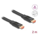 DeLOCK Cable plano HDMI de alta velocidad 48 Gps 8K 60Hz negro