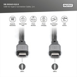 Digitus Cable USB4 Gen 3x2, conector USB-C > conector USB-C, 40 Gbit/s negro/Gris
