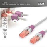 Digitus Clips de color para cables de parche - Magenta, Cubierta Magenta