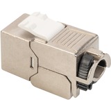 Digitus DN-93617 módulo de conector de red, Módulo Keystone plateado/blanco, Plata, Rj-45, 19 g