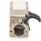 Digitus DN-93617 módulo de conector de red, Módulo Keystone plateado/blanco, Plata, Rj-45, 19 g