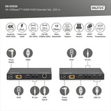 Digitus DS-55526, Alargador de HDMI negro