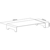 Digitus Elevador de aluminio para monitor, Soporte de pie plateado, 10 kg, Plata