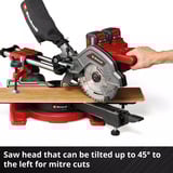 EINHELL TE-SM 36/8 L Li-Solo, 4300882, Sierras de corte a inglete y a bisel rojo