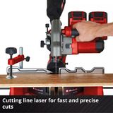 EINHELL TE-SM 36/8 L Li-Solo, 4300882, Sierras de corte a inglete y a bisel rojo