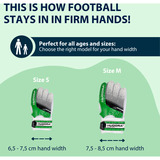 HUDORA Guantes de portero para niños, verde, Talla S verde/blanco