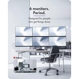 ICY BOX Damond Stand 666, Soporte de monitor plateado