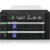 Icy Dock MB901SPR-B R1, Chasis intercambiable negro/Plateado