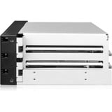Icy Dock MB901SPR-B R1, Chasis intercambiable negro/Plateado