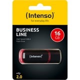 Intenso 16GB USB2.0 unidad flash USB USB tipo A 2.0 Negro, Rojo, Lápiz USB negro/Rojo, 16 GB, USB tipo A, 2.0, 28 MB/s, Tapa, Negro, Rojo