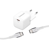 Intenso Power Adapter W30C GaN + C315C USB-C Kabel, Cargador blanco