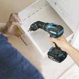 Makita Taladro atornillador a batería con sistema de cabezal intercambiable DDF491Z, 18 Voltios, Taladro/destornillador azul/Negro
