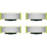 Philips Norelco OneBlade OneBlade QP240/50 Cuchilla de recambio, Hoja plateado/Verde claro, Cabezal para afeitado, 4 cabezal(es), Plata, Metal, Philips, Norelco OneBlade