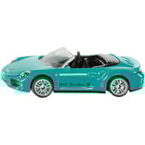 SIKU Porsche 911 Turbo S Cabriolet, Automóvil de construcción turquesa/Negro