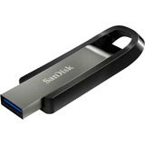 SanDisk Extreme Go unidad flash USB 128 GB USB tipo A 3.2 Gen 1 (3.1 Gen 1) Acero inoxidable, Lápiz USB plateado/Negro, 128 GB, USB tipo A, 3.2 Gen 1 (3.1 Gen 1), 400 MB/s, Deslizar, Acero inoxidable