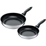 Silit Set de sartenes Domus, 24 y 28 cm, Juego de sartenes acero fino/Negro