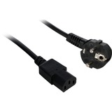 Zebra 112120 Negro 1,8 m C13 acoplador CEE7/4, Cable negro, 1,8 m, C13 acoplador, CEE7/4