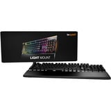 be quiet! Light Mount Silent Tactile FR ISO teclado Juego USB AZERTY Francés Negro, Teclado para gaming negro, Alámbrico, USB, Interruptor mecánico, AZERTY, LED RGB, Negro