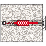 fischer Taco DuoPower 8x65, Pasador gris claro/Rojo